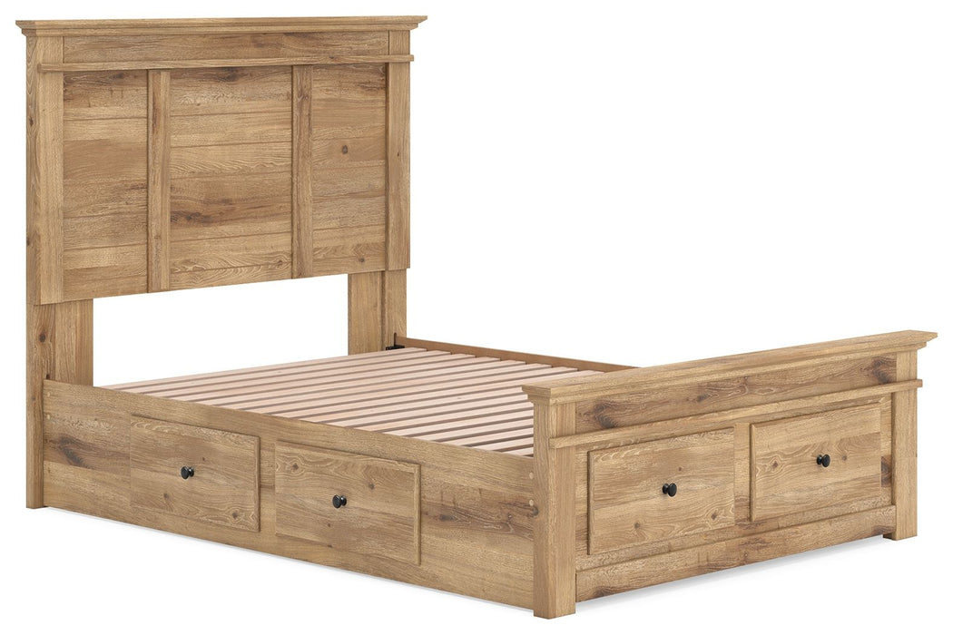 Makidern - Panel Storage Bed With 2 Under Bed Storage Units - Simple Home Plus