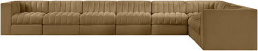 Rummi - Velvet Performance Fabric Upholstered 8 Piece Modular Sectional (With 3 Corner Chairs) - Simple Home Plus