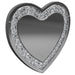 Aiko - Heart Shaped LED Light Wall Mirror - Silver - Simple Home Plus
