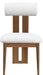 Dario - Boucle Dining Chair With Brown Frame (Set of 2) - Cream - Simple Home Plus
