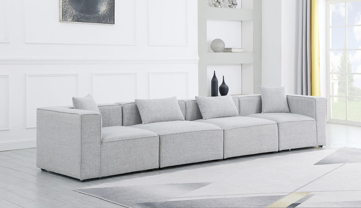 Cube - Linen Modular 4 Seat Sofa - Simple Home Plus
