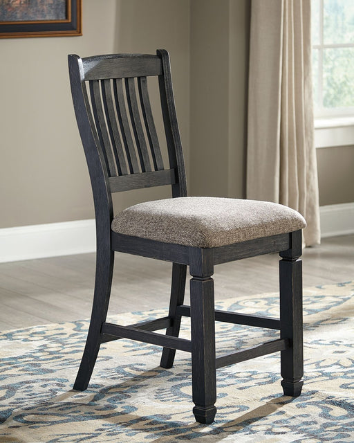 Tyler Creek - Black / Grayish Brown - Upholstered Barstool (Set of 2) - Simple Home Plus
