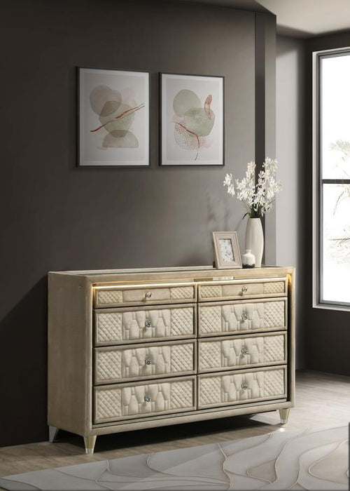 Lorient - 8-Drawer LED Bedroom Dresser Cabinet - Simple Home Plus