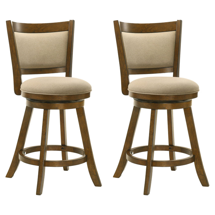 Aiden - Modern Farmhouse Swivel Wood Counter Height Kitchen Bar Stool - Simple Home Plus