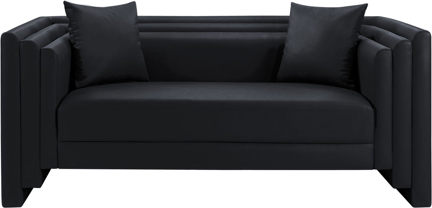 Everett - Vegan Leather Upholstered Loveseat - Simple Home Plus