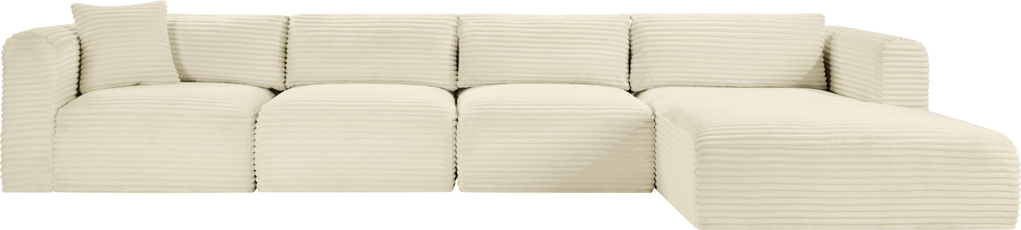 Shaggy - 4 Piece Modular Sectional - Simple Home Plus