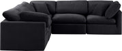 Indulge - Velvet 5 Piece Modular Corner Sectional - Simple Home Plus