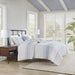 Morgan - 5 Piece Cotton Jaquard Duvet Set - White - Simple Home Plus