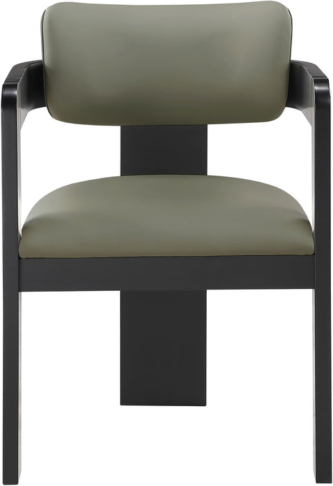 Sacha - Vegan Leather Upholstered Dining Chair With Black Base (Set of 2)
