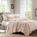 Tuscany - King 3 Piece Reversible Scalloped Edge Coverlet Set - Blush - Simple Home Plus
