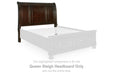 Porter - Headboard Queen Sleigh - Rustic Brown - Simple Home Plus