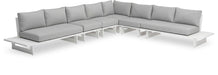 Maldives - 6 Piece Water Resistant Outdoor Patio Modular Sectional With White Base - Simple Home Plus