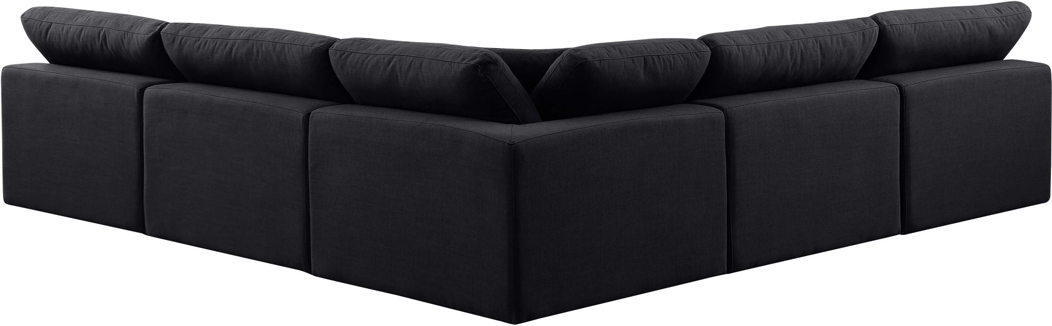 Comfy - 5 Piece Linen Modular Corner Armless Sectional - Simple Home Plus