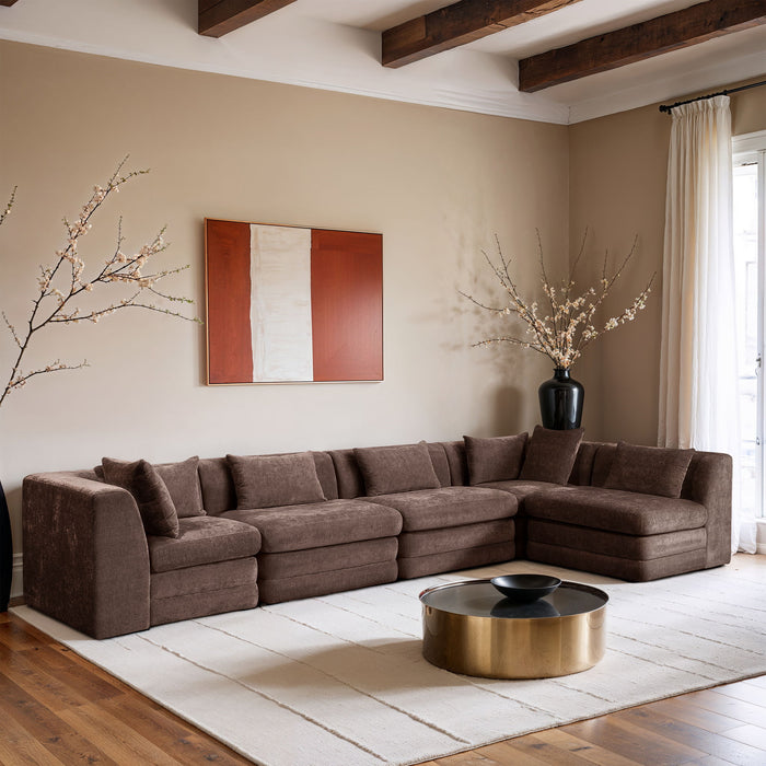 Stellar - 5 Piece Upholstered Modular Sectional - Simple Home Plus