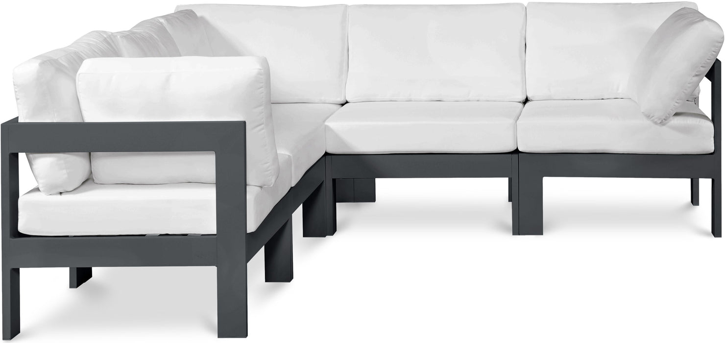 Nizuc - Outdoor Patio 5 Piece Modular Sectional With Gray Frame - Simple Home Plus