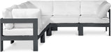 Nizuc - Outdoor Patio 5 Piece Modular Sectional With Gray Frame - Simple Home Plus