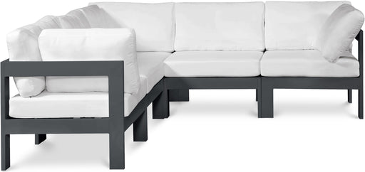 Nizuc - Outdoor Patio 5 Piece Modular Sectional With Gray Frame - Simple Home Plus
