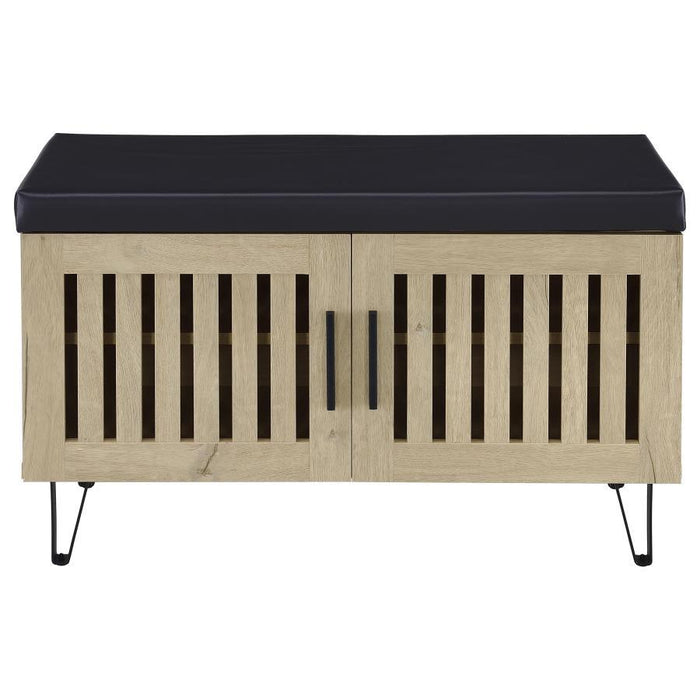 Brixton - 2-Door Padded Entryway Shoe Storage Bench - Simple Home Plus