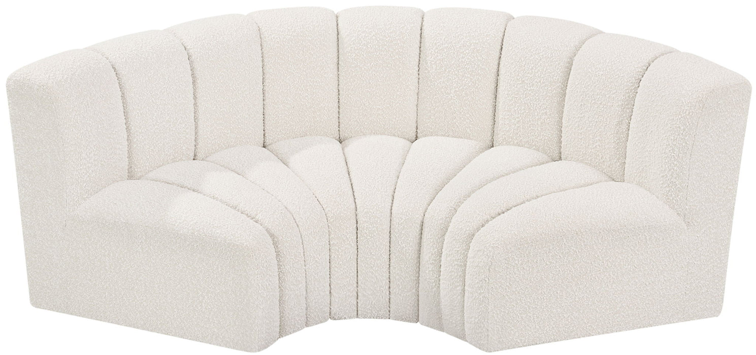 Arc - Boucle Fabric 3 Piece Modular U-Shaped Sofa - Simple Home Plus