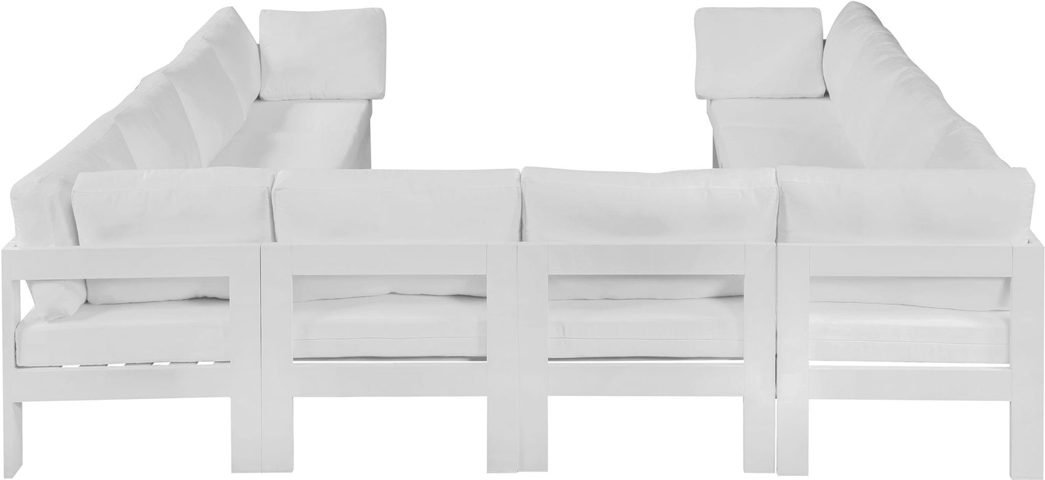 Nizuc - Outdoor Patio 10 Piece Modular Sectional With White Frame - Simple Home Plus