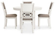 Erinberg - Antique White - Dining Room Table Set (Set of 5) - Simple Home Plus