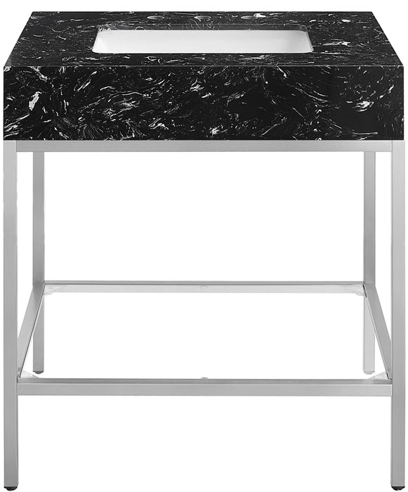 Marmo - Engineered Marble Bathroom Vanity With Chrome Base - Simple Home Plus