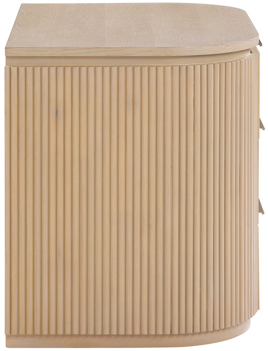 Astrid - Solid Wood And Oak Veneer Nightstand - Simple Home Plus