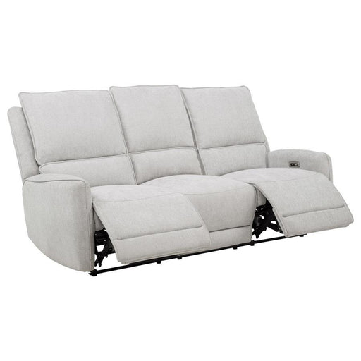Sylmar - Chenille Upholstered Power Reclining Sofa - Dove Gray - Simple Home Plus