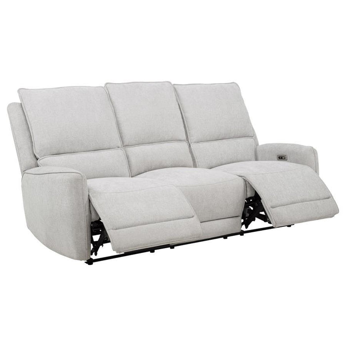 Sylmar - Chenille Upholstered Power Reclining Sofa - Dove Gray - Simple Home Plus