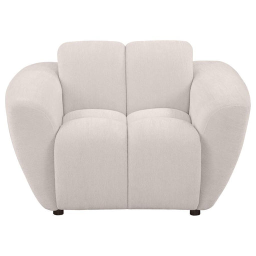 Destino - Chenille Upholstered Splayed Arm Accent Chair - Greige - Simple Home Plus