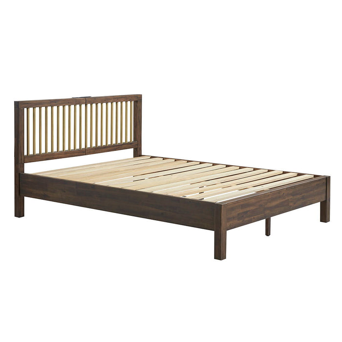 Mercer - Queen Bed - Brown / Bronze - Simple Home Plus