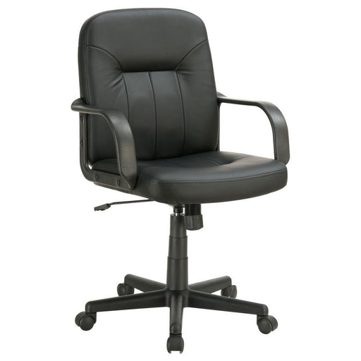 Minato - Upholstered Adjustable Home Office Desk Chair - Black - Simple Home Plus