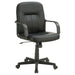 Minato - Upholstered Adjustable Home Office Desk Chair - Black - Simple Home Plus