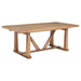 Middleton - 106" Extension Leaf Dining Table - Natural Brown - Simple Home Plus