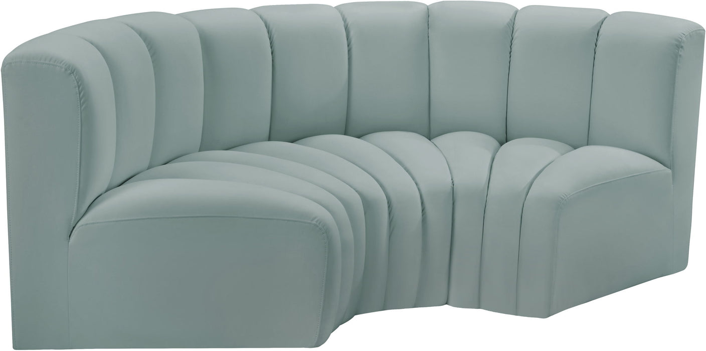 Arc - Faux Leather 3 Piece Modular U-Shaped Sofa - Simple Home Plus