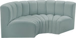 Arc - Faux Leather 3 Piece Modular U-Shaped Sofa - Simple Home Plus
