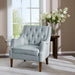 Qwen - Button Tufted Accent Chair - Dusty Blue - Simple Home Plus