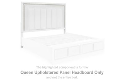 Chalanna - Queen Upholstered Panel Headboard - White - Simple Home Plus