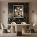 Marlowe - Linen Textured Fabric Upholstered Swivel Dining Side Chair - Stained Brown - Simple Home Plus