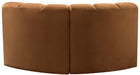 Arc - Velvet 2 Piece Modular Sofa - Saddle - Simple Home Plus