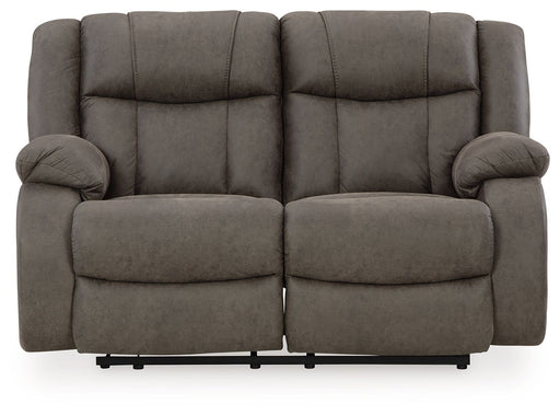 First Base - Gunmetal - Reclining Loveseat - Simple Home Plus