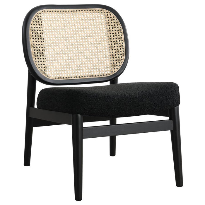 Rayo - Rattan Cane Back Accent Chair With Padded Seat - Simple Home Plus