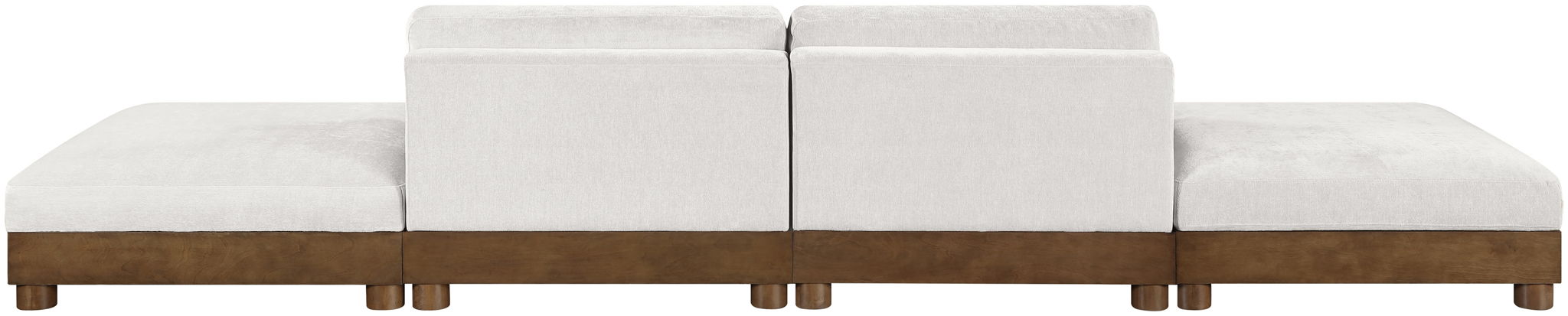 Turin - Chenille Fabric Upholstered Modular Sectional - Cream - Simple Home Plus