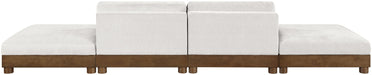 Turin - Chenille Fabric Upholstered Modular Sectional - Cream - Simple Home Plus