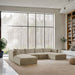 Shaggy - 5 Piece Modular Sectional With Chaise And Ottoman - Simple Home Plus