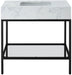 Marmo - Engineered Marble Bathroom Vanity With Black Base - Simple Home Plus