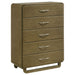 Amsbury - 5-Drawer Chest Of Drawers - Nutmeg - Simple Home Plus