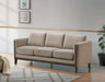 Islington - Fabric Upholstered Panel Arm Sofa - Taupe - Simple Home Plus