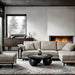 Fitch - Wood Oak Veneer Coffee Table - 3 Legs - Simple Home Plus