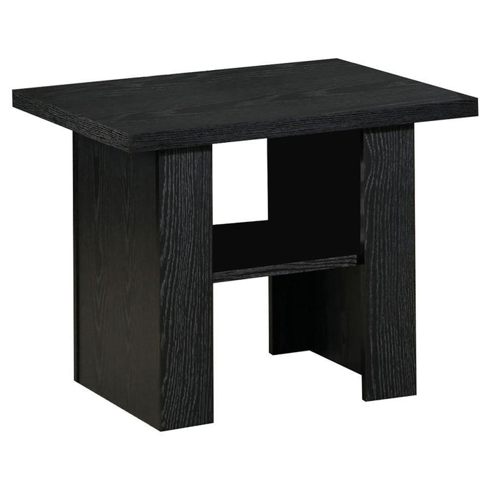 Rodez - 3 Piece Engineered Wood Coffee Table Set - Black Oak - Simple Home Plus